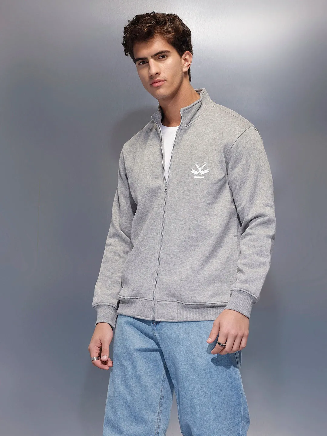 Men's Comfort Fit Sweatshirt | Grey sold by Wrogn product image thumbnail 4