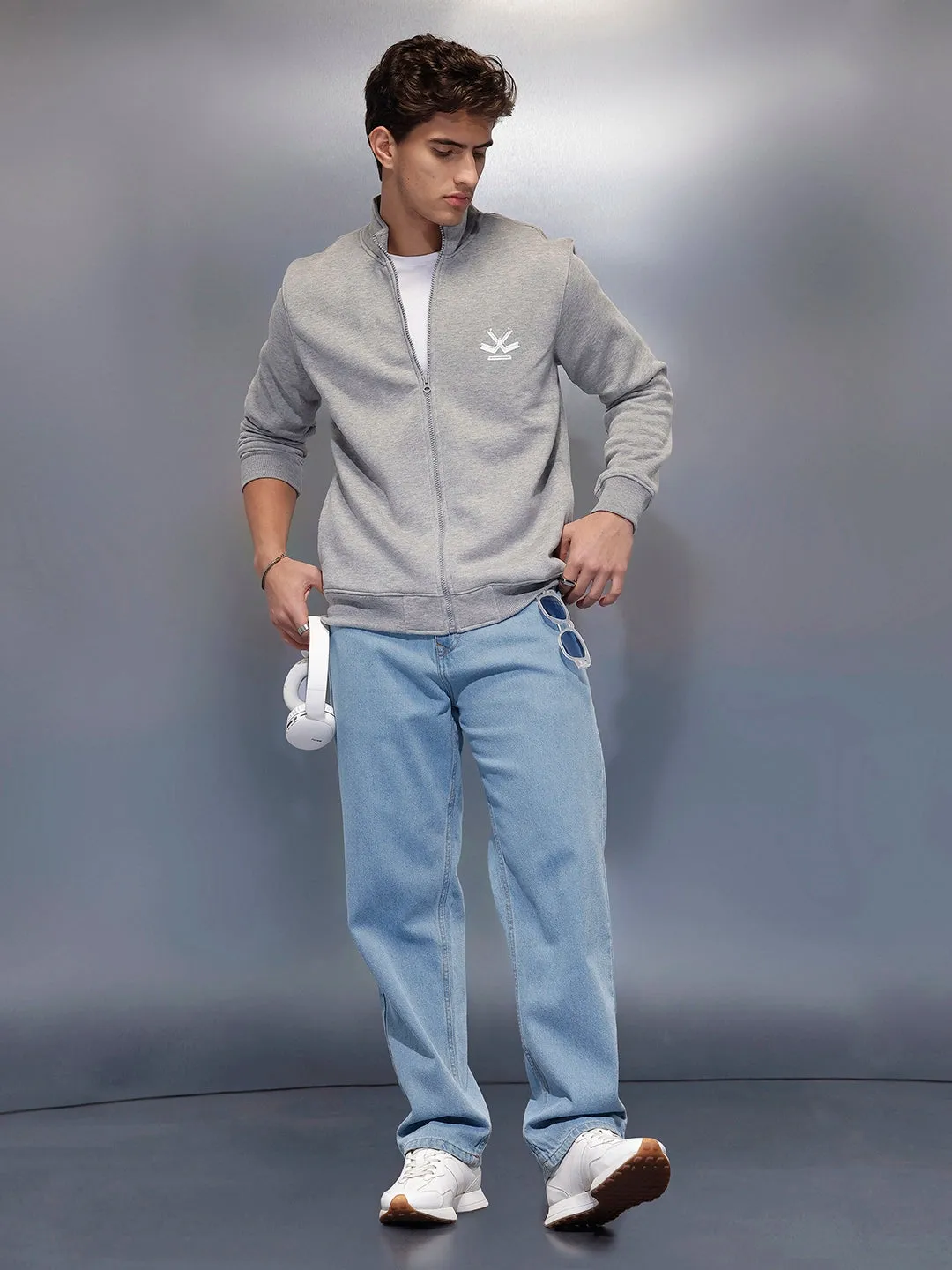Men's Comfort Fit Sweatshirt | Grey sold by Wrogn product image thumbnail 2
