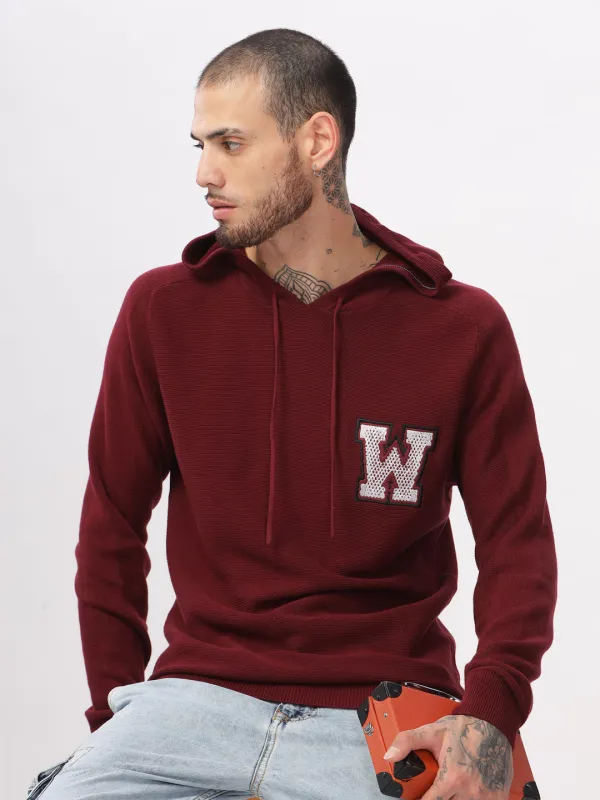 Branded Varsity Hooded Sweater sold by Wrogn