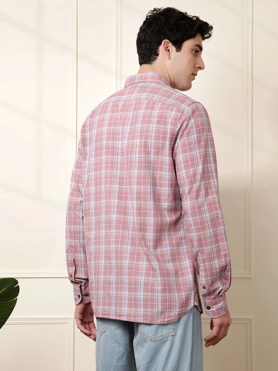 Dark Pink Full Sleeve Shirt sold by Wrogn product image thumbnail 3