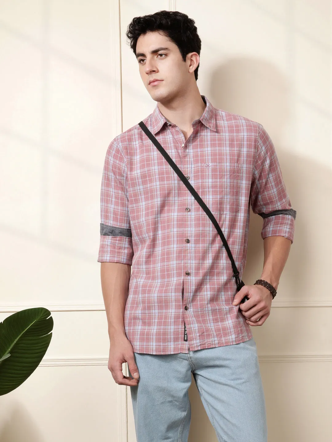 Dark Pink Full Sleeve Shirt sold by Wrogn