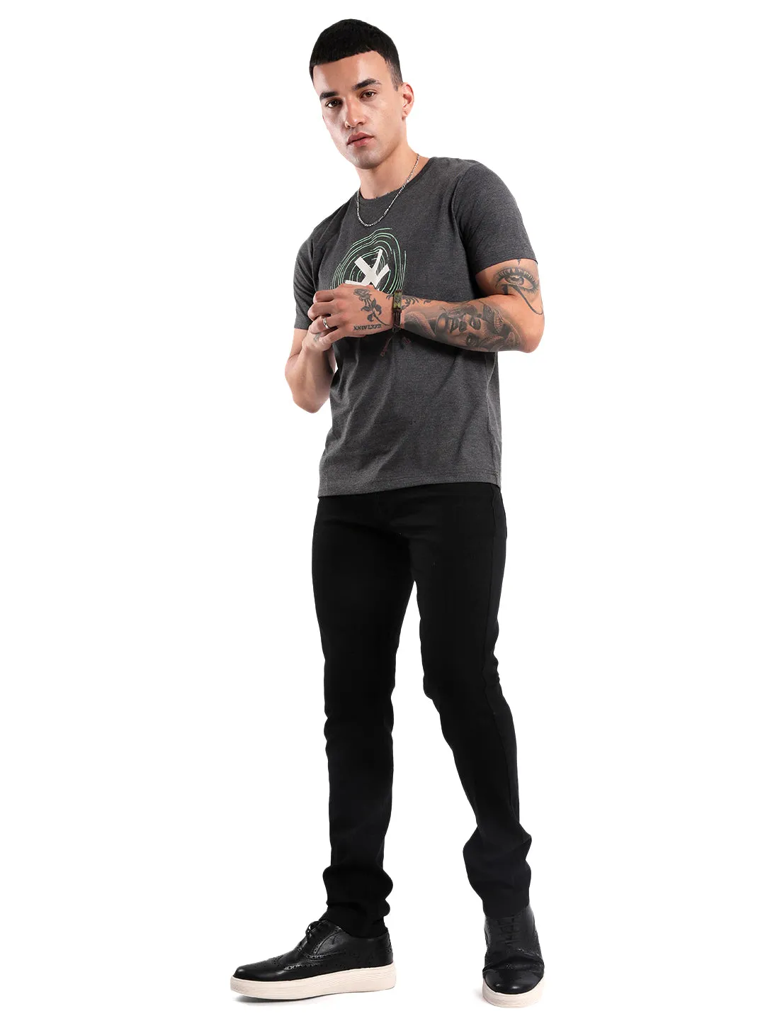 Wrogn Circles Printed T-Shirt sold by Wrogn product image thumbnail 2