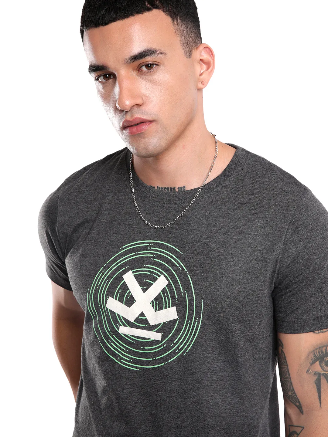 Wrogn Circles Printed T-Shirt sold by Wrogn