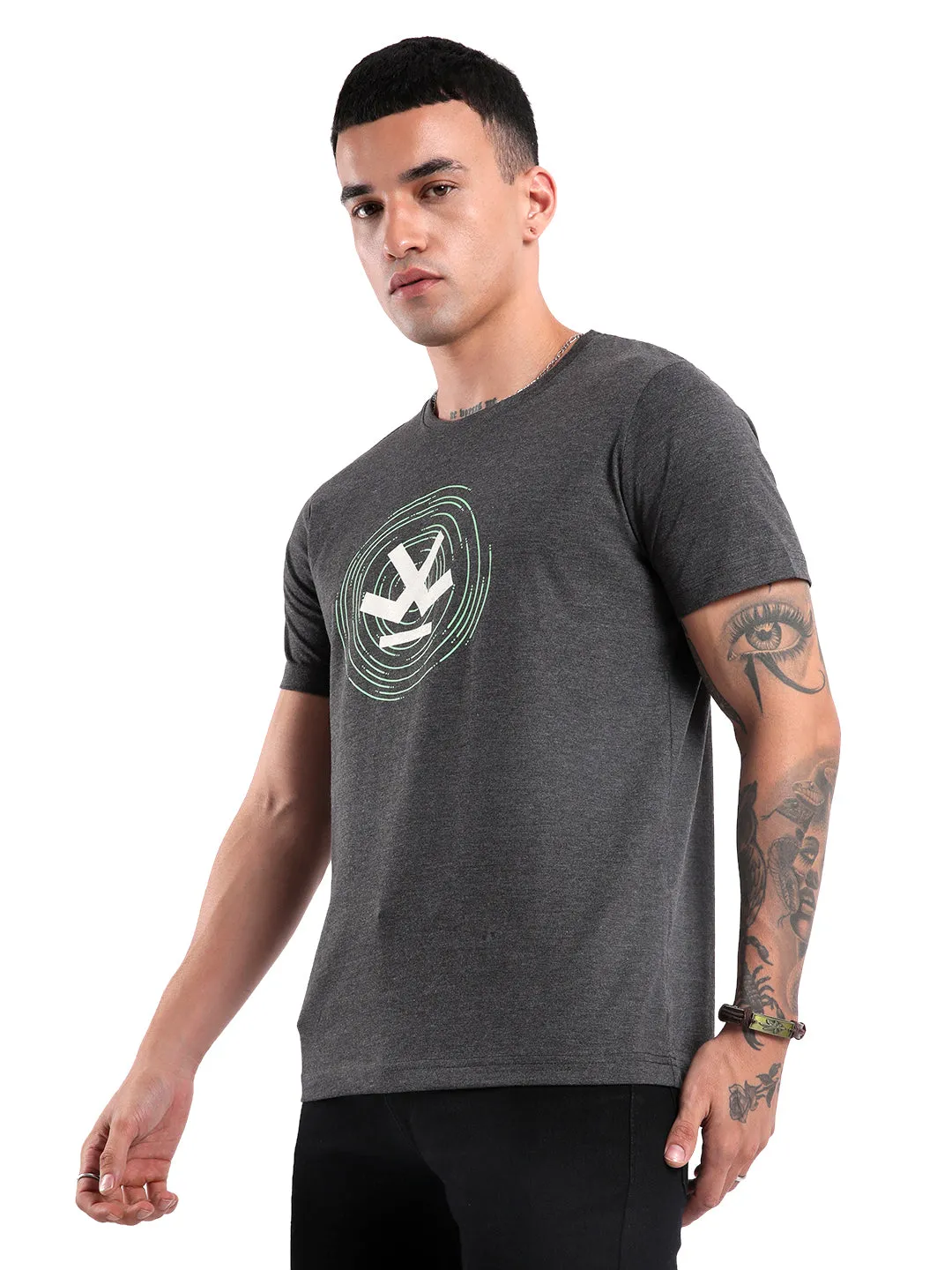 Wrogn Circles Printed T-Shirt sold by Wrogn product image thumbnail 4