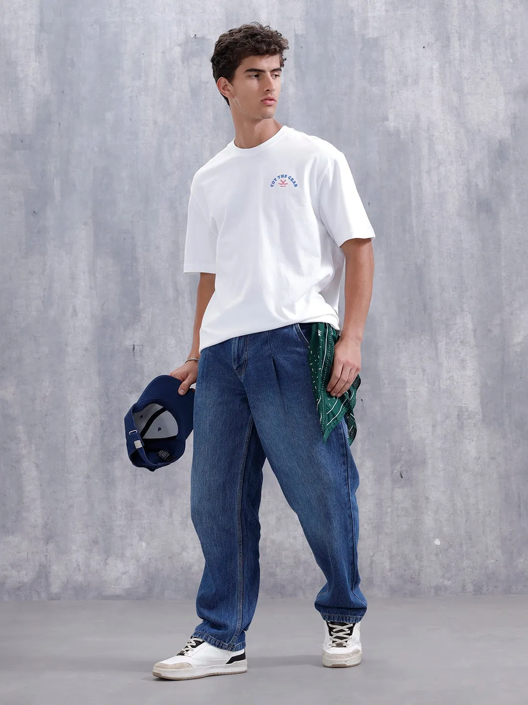 Men’s Casual Oversized Fit Graphic T-Shirt | White sold by Wrogn product image thumbnail 2