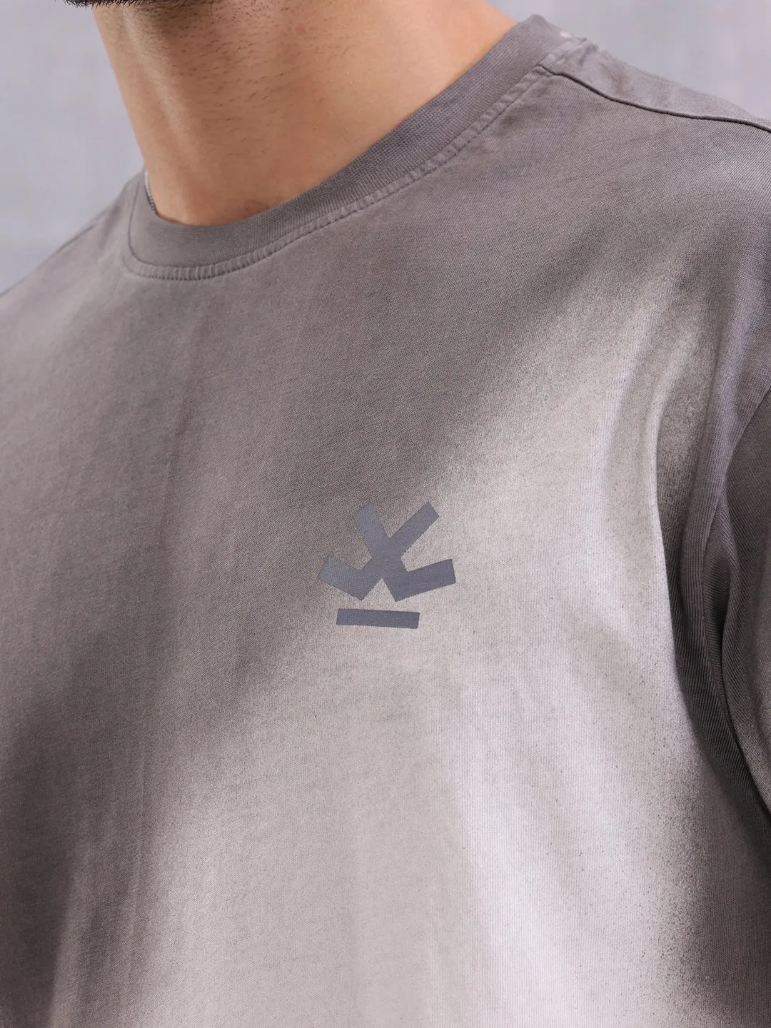 Grey Ombre Fade T-Shirt – Casual Streetwear Style | White sold by Wrogn product image thumbnail 5