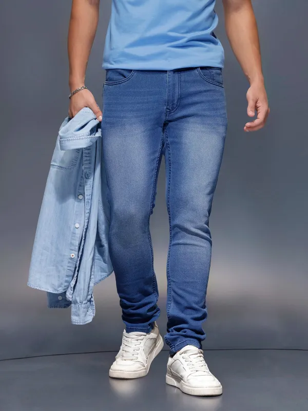 Men's Casual Slim Fit Jeans   |  Dark Blue sold by Wrogn