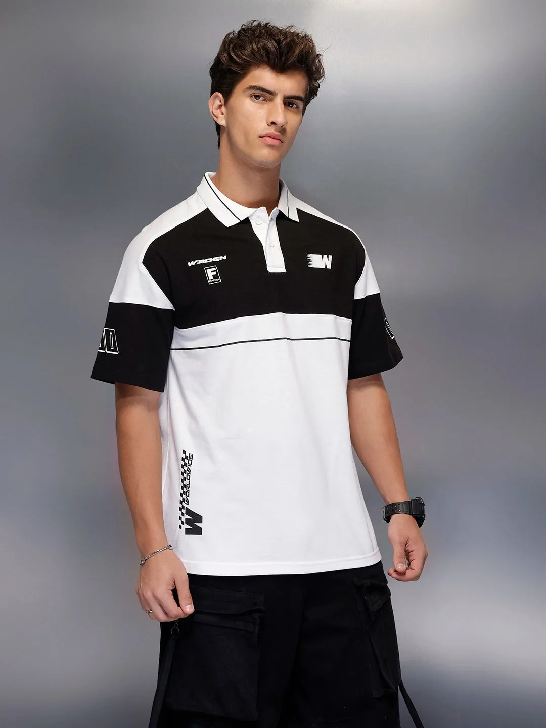 Classic Cut And Sew Polo T-Shirt | White sold by Wrogn product image thumbnail 4
