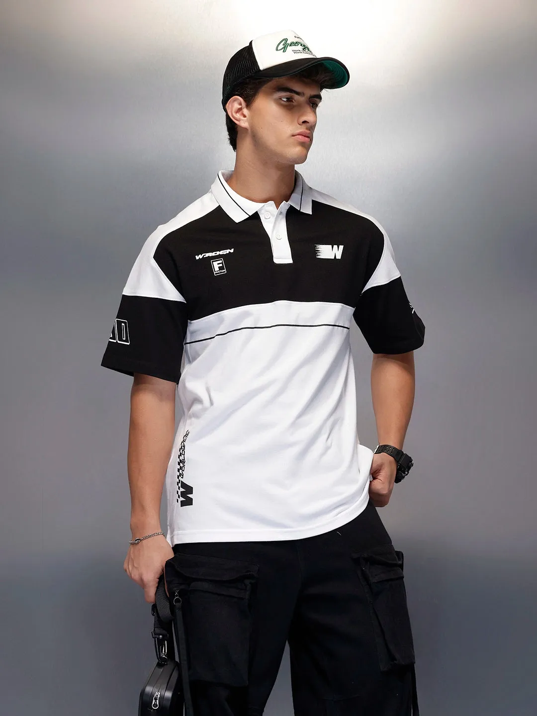Classic Cut And Sew Polo T-Shirt | White sold by Wrogn