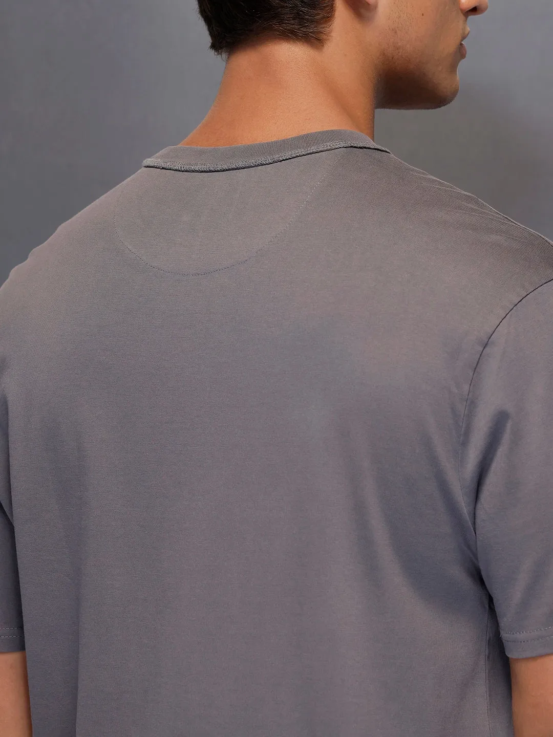 Solid Oversized T-Shirt | Grey sold by Wrogn product image thumbnail 5