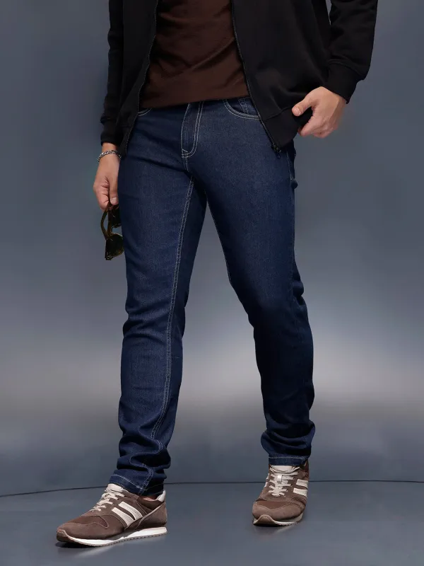 Men's Casual Slim Fit Jeans   |  Dark Blue sold by Wrogn