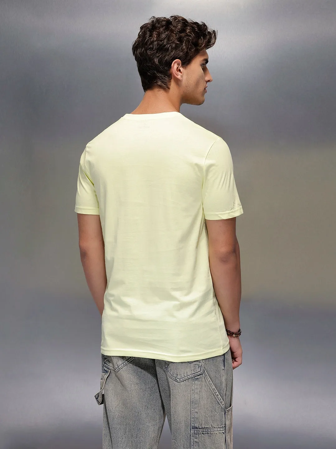 Solid Regular Fit T-Shirt | Light Green sold by Wrogn product image thumbnail 3