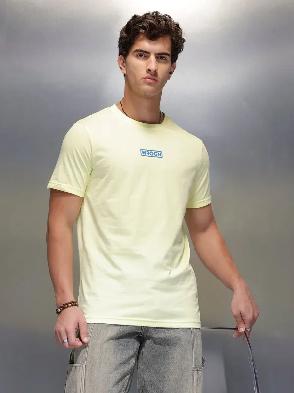 Solid Regular Fit T-Shirt | Light Green sold by Wrogn