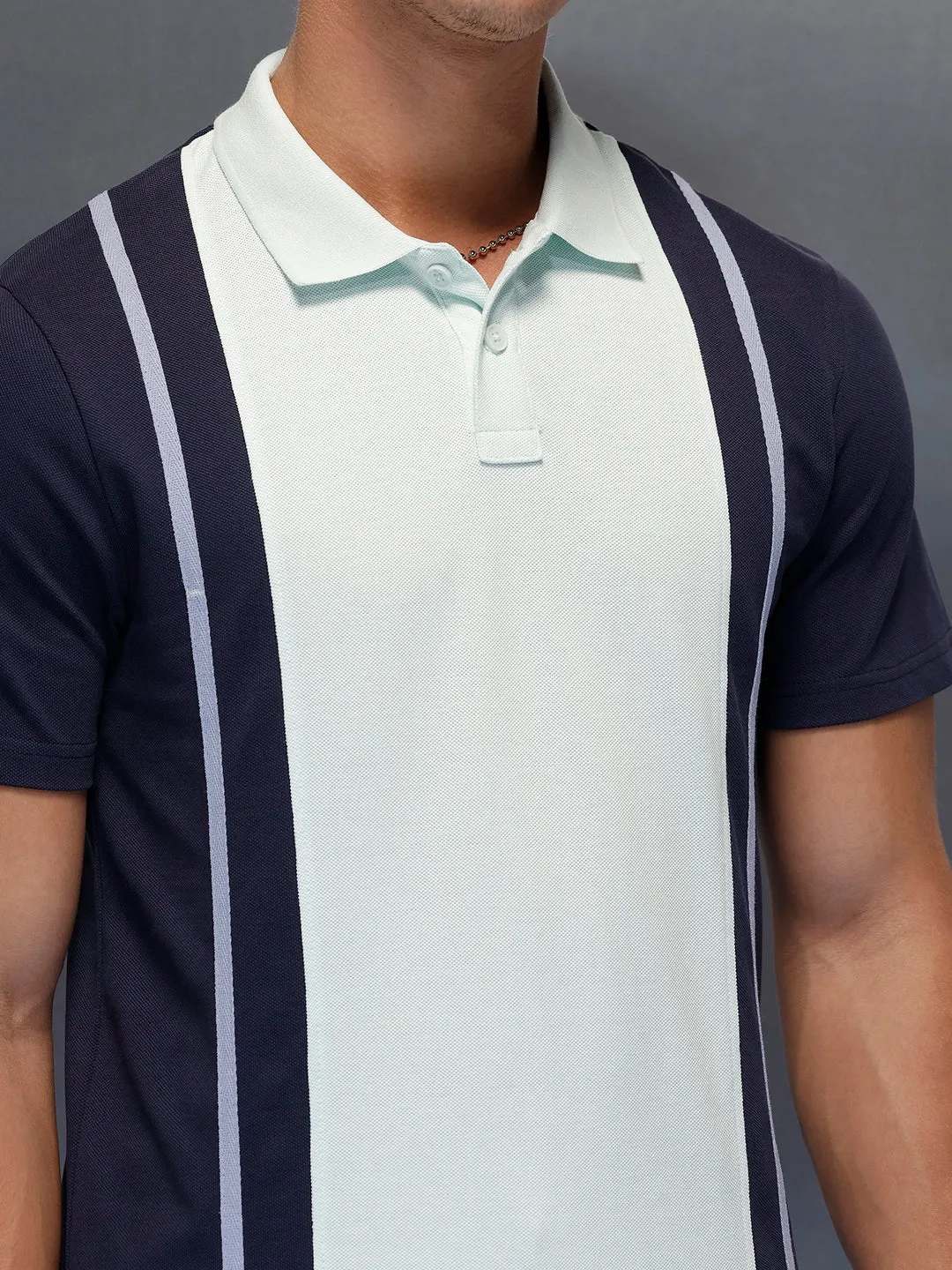 Classic Printed Regular Fit Polo | Blue sold by Wrogn product image thumbnail 5