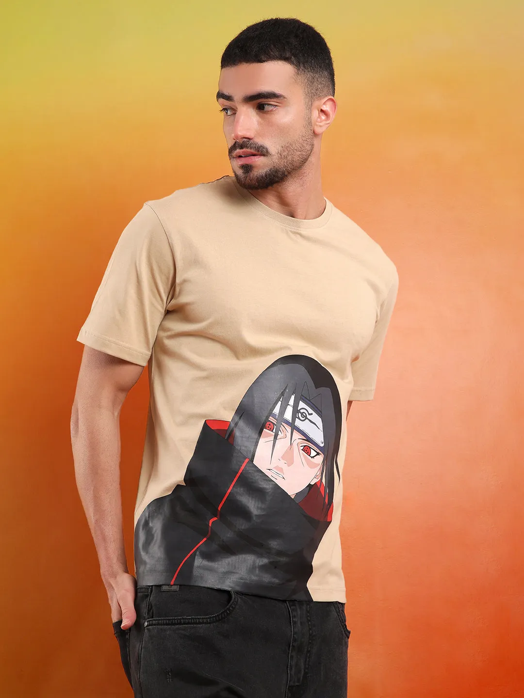 Itachi Uchiha Beige Naruto T-Shirt sold by Wrogn product image thumbnail 4