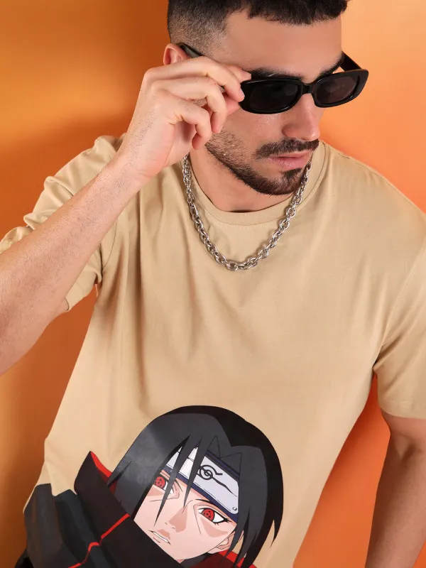 Itachi Uchiha Beige Naruto T-Shirt made by Wrogn