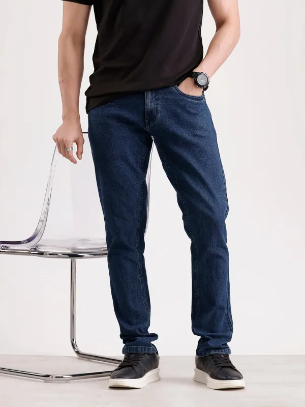 Classic Slim Fit Denim Jeans   |  Blue sold by Wrogn