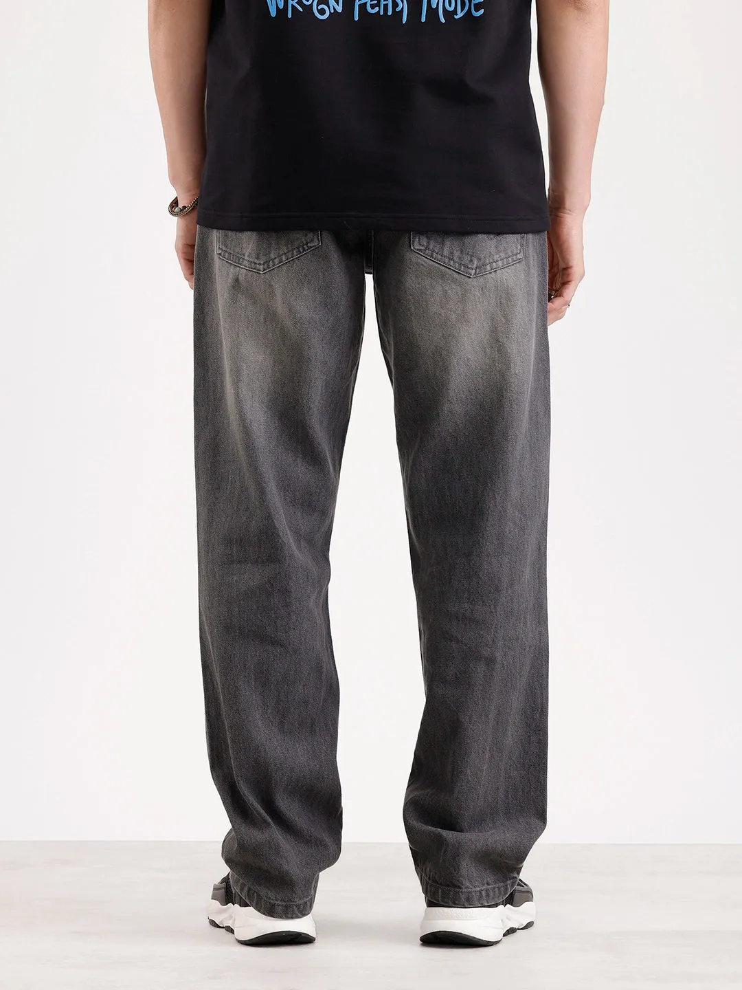 Washed Anit Fit Denim Jeans | Grey sold by Wrogn product image thumbnail 3