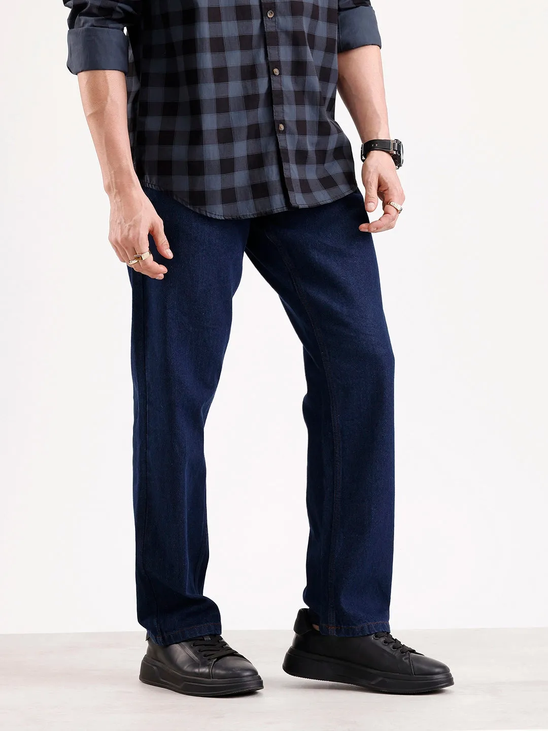 Classic Anti Fit Denim Jeans | Blue sold by Wrogn product image thumbnail 4
