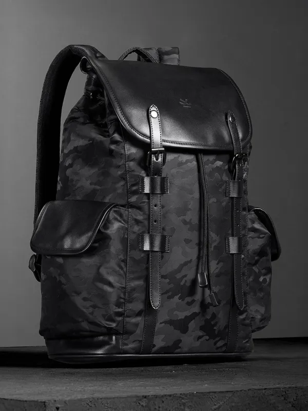 Tonal Camo Backpack | Black (30L) made by Wrogn
