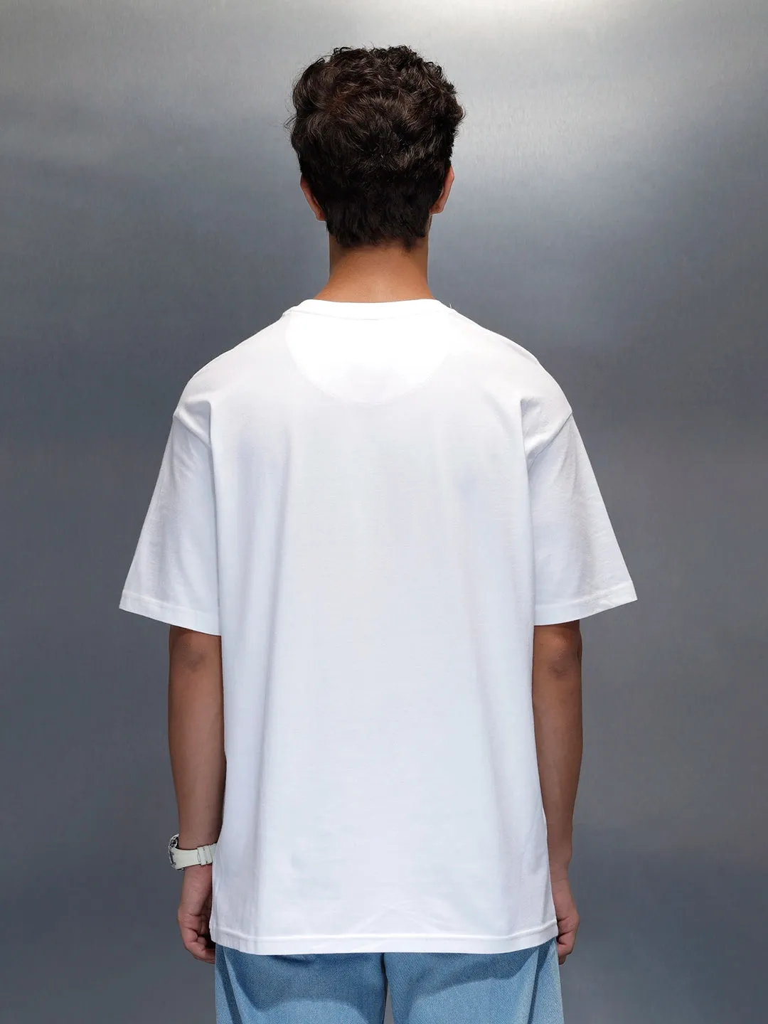 Men's Oversized Pocket Printed Graphic T-shirt | White sold by Wrogn product image thumbnail 3
