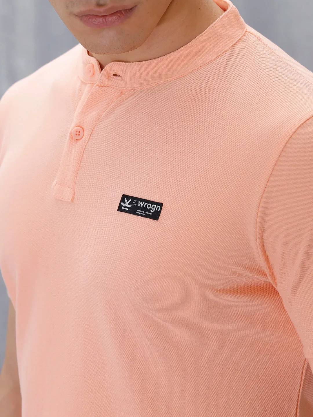 Wrogn Men's Henley T-Shirt | Orange sold by Wrogn product image thumbnail 5
