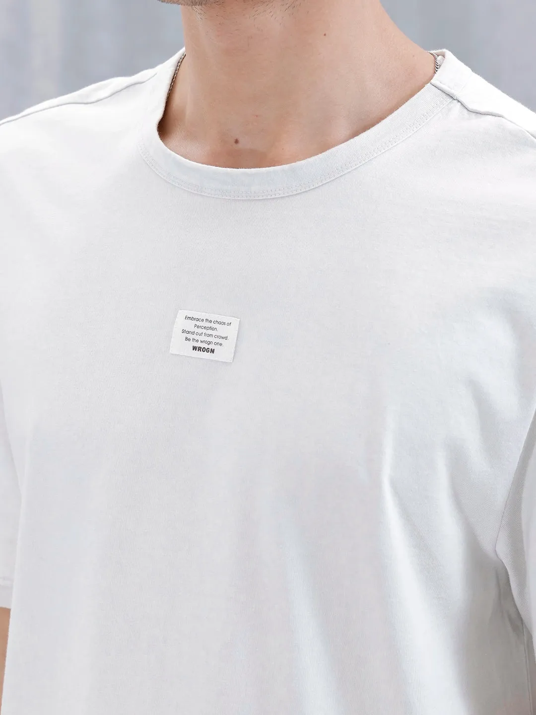 Wrogn Men's Oversized Printed Graphic T-Shirt | Grey sold by Wrogn product image thumbnail 5