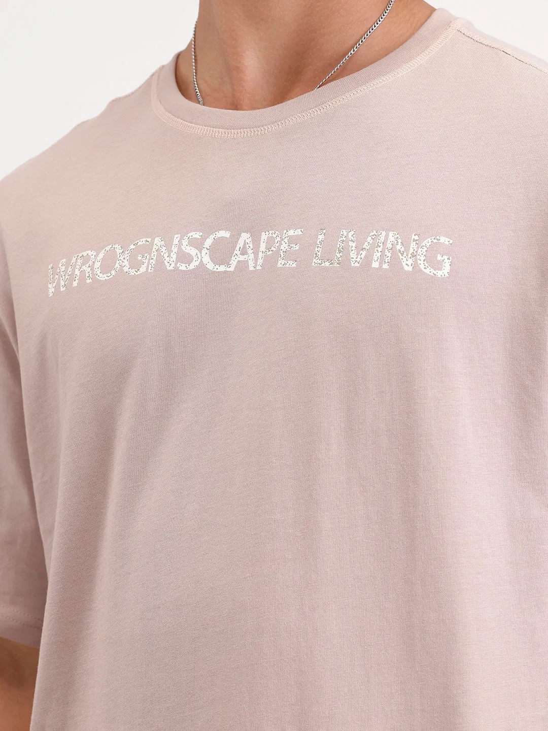 Oversized Placement Printed T-Shirt | Brown sold by Wrogn product image thumbnail 5