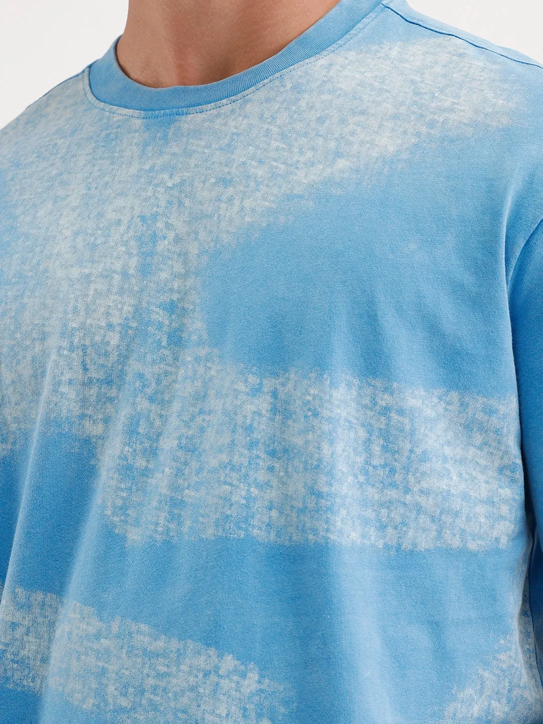 Oversized Placement Printed T-Shirt | Blue sold by Wrogn product image thumbnail 5