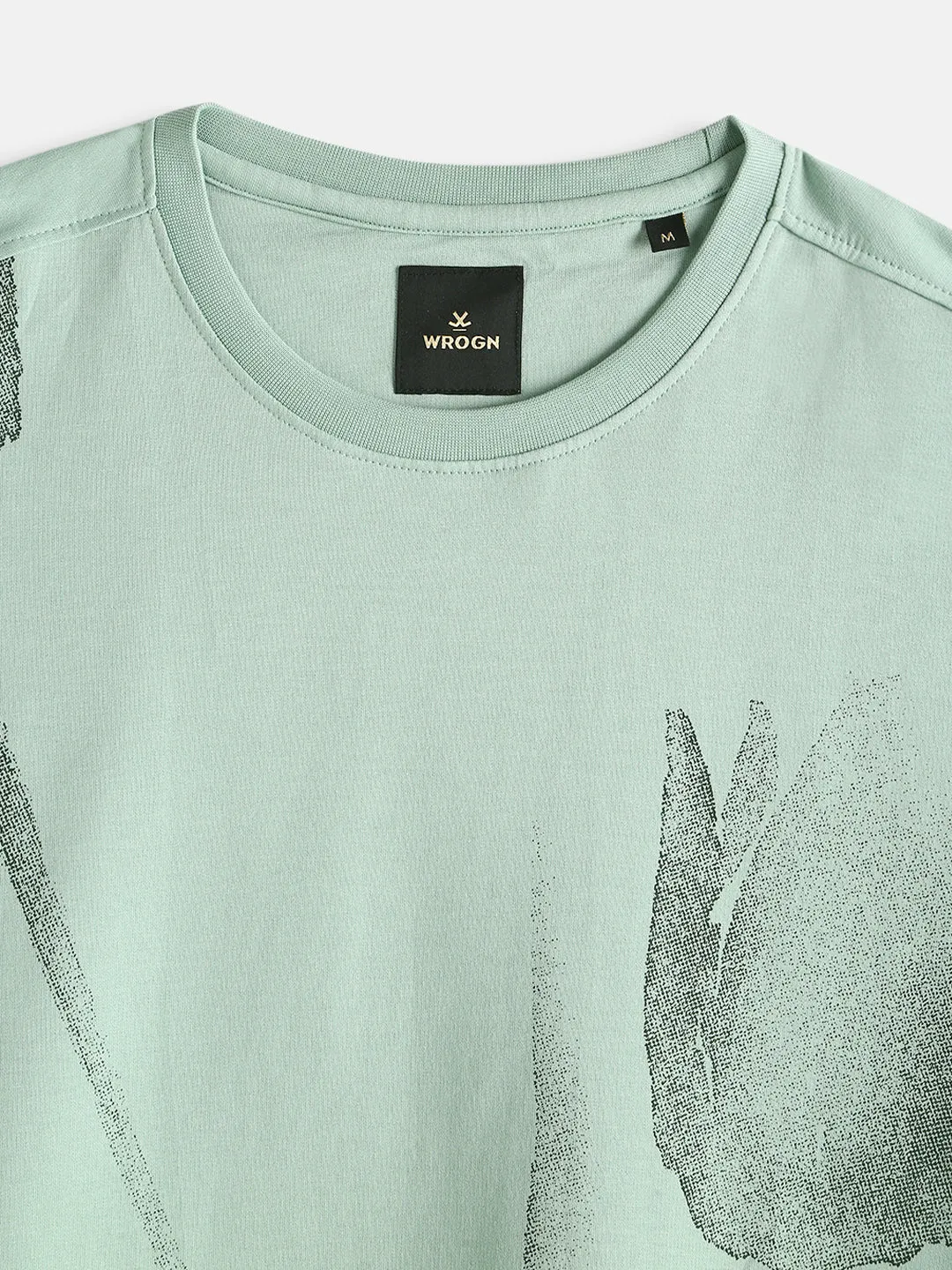 Heavy GSM Watercolour Floral Printed T-Shirt | Green sold by Wrogn product image thumbnail 3