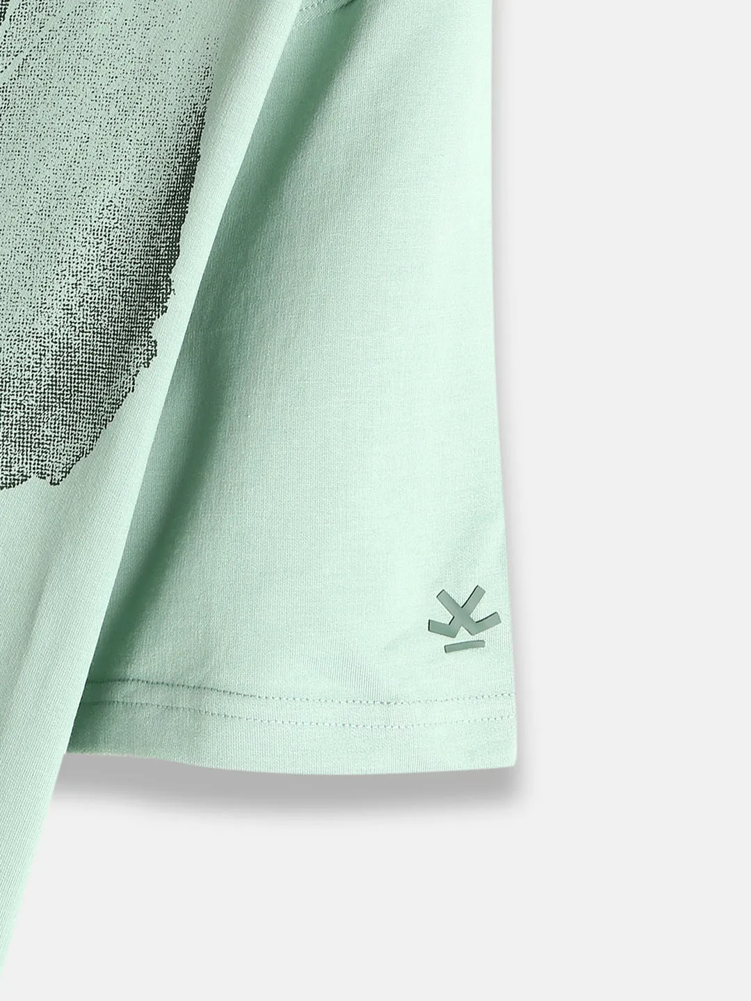 Heavy GSM Watercolour Floral Printed T-Shirt | Green sold by Wrogn product image thumbnail 5