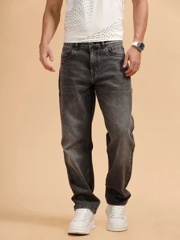 Heavy Fade Anti Fit Jeans | Grey sold by Wrogn