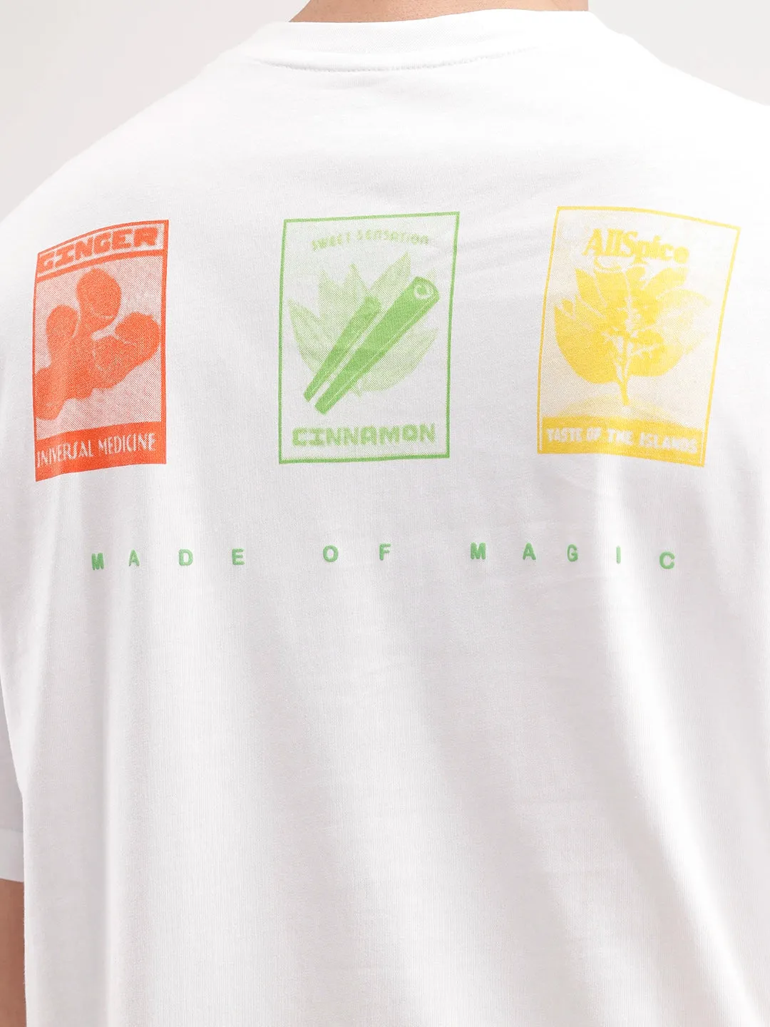 Oversized Placement Printed T-Shirt | White sold by Wrogn product image thumbnail 5