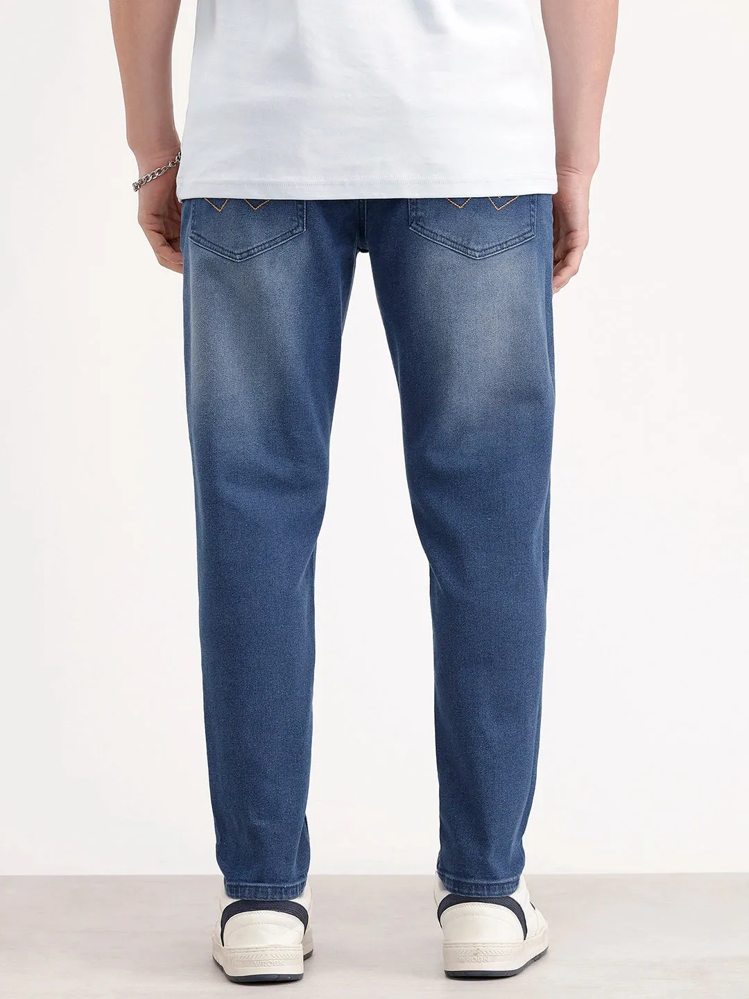 Faded Skinny Crop Denim | Blue sold by Wrogn product image thumbnail 3