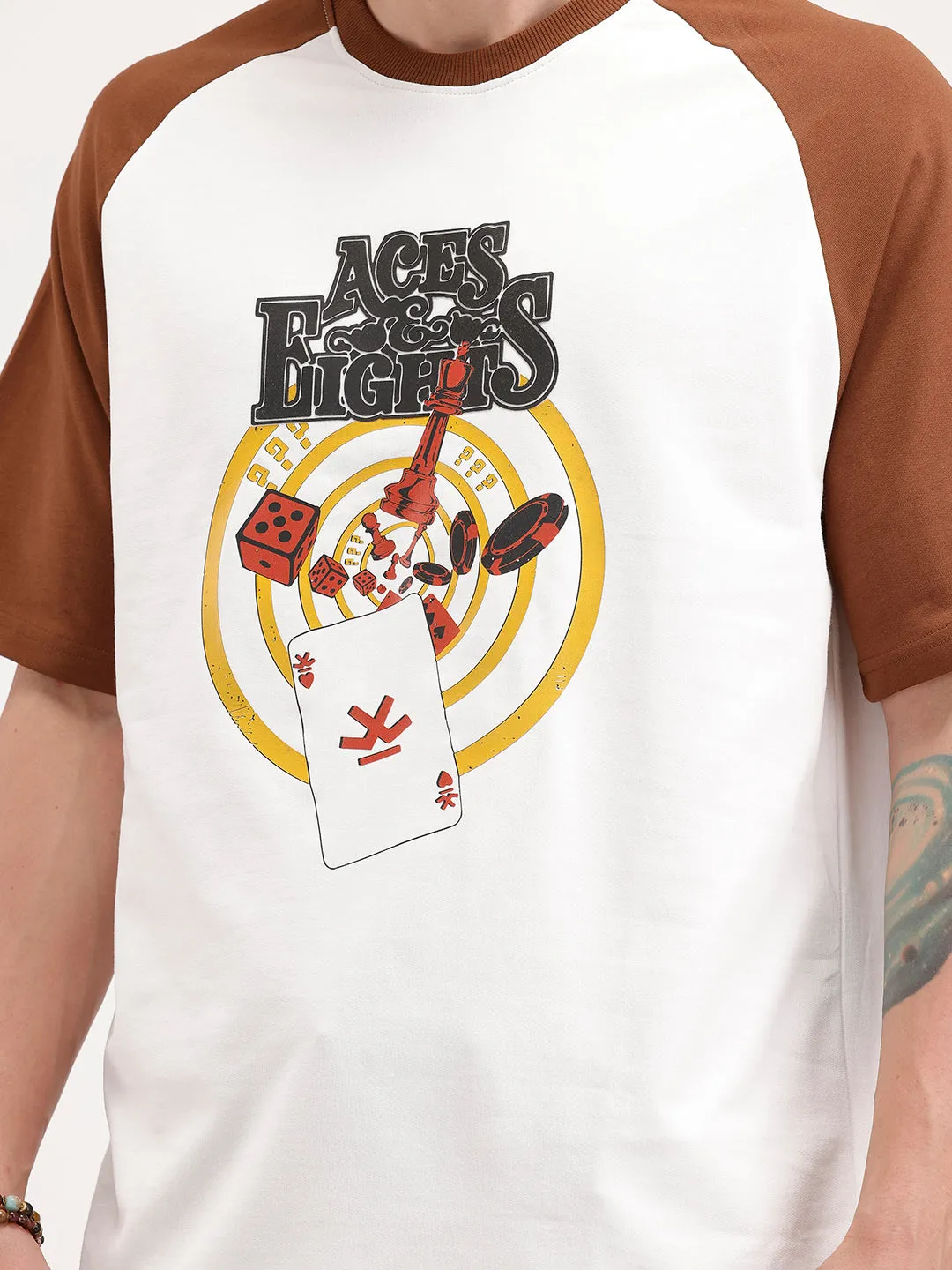 Oversized Ragland Sleeve T-Shirt | White sold by Wrogn product image thumbnail 5