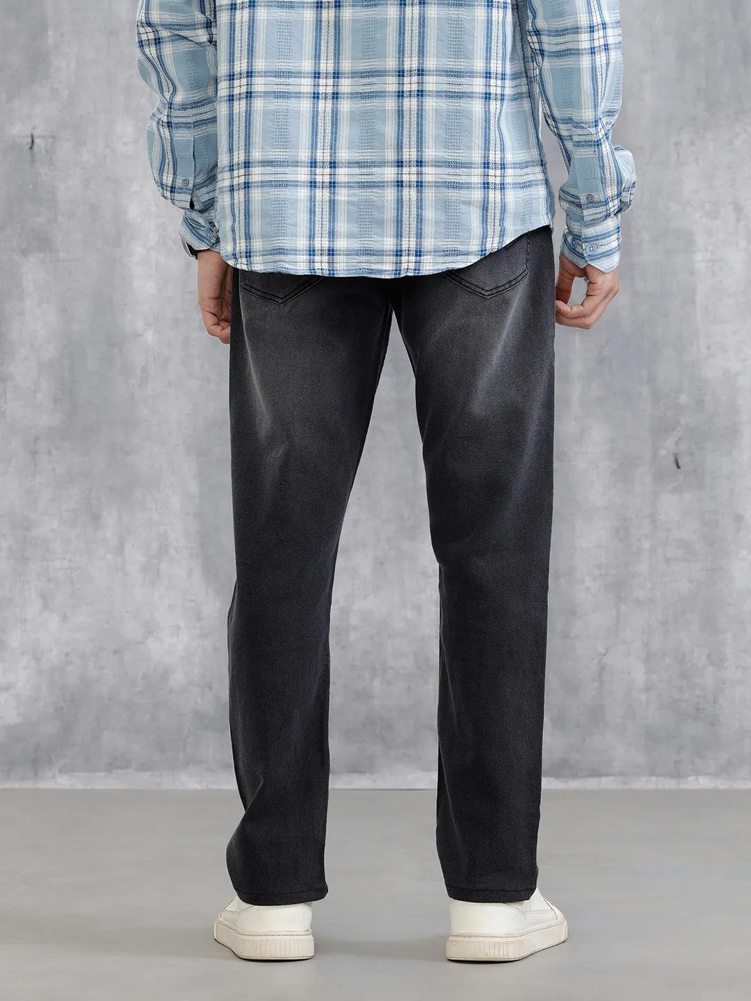 Mid Washed Relaxed Fit Jeans | Grey sold by Wrogn product image thumbnail 3
