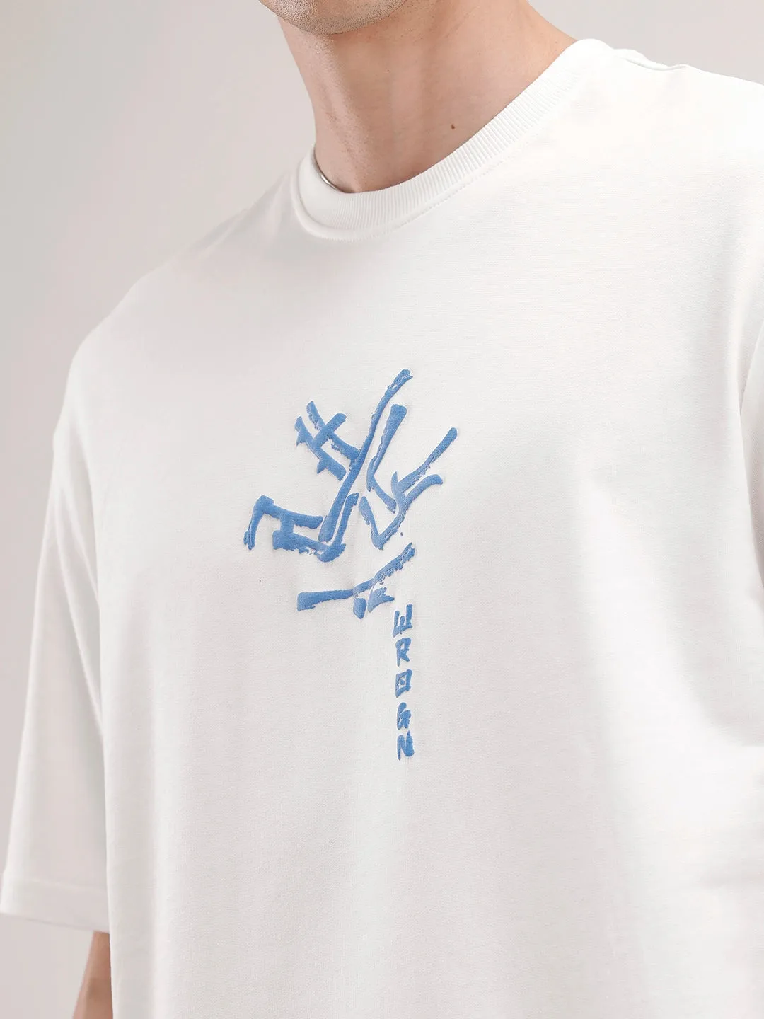 Oversized Back Printed T-Shirt | Off White sold by Wrogn product image thumbnail 5