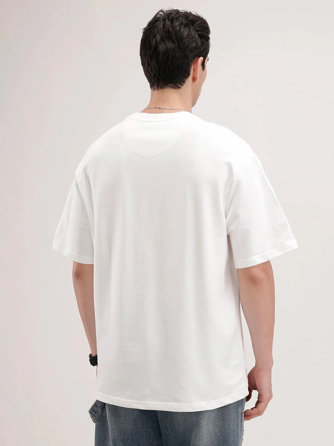 Oversized Placement Printed T-Shirt | Off White sold by Wrogn product image thumbnail 3