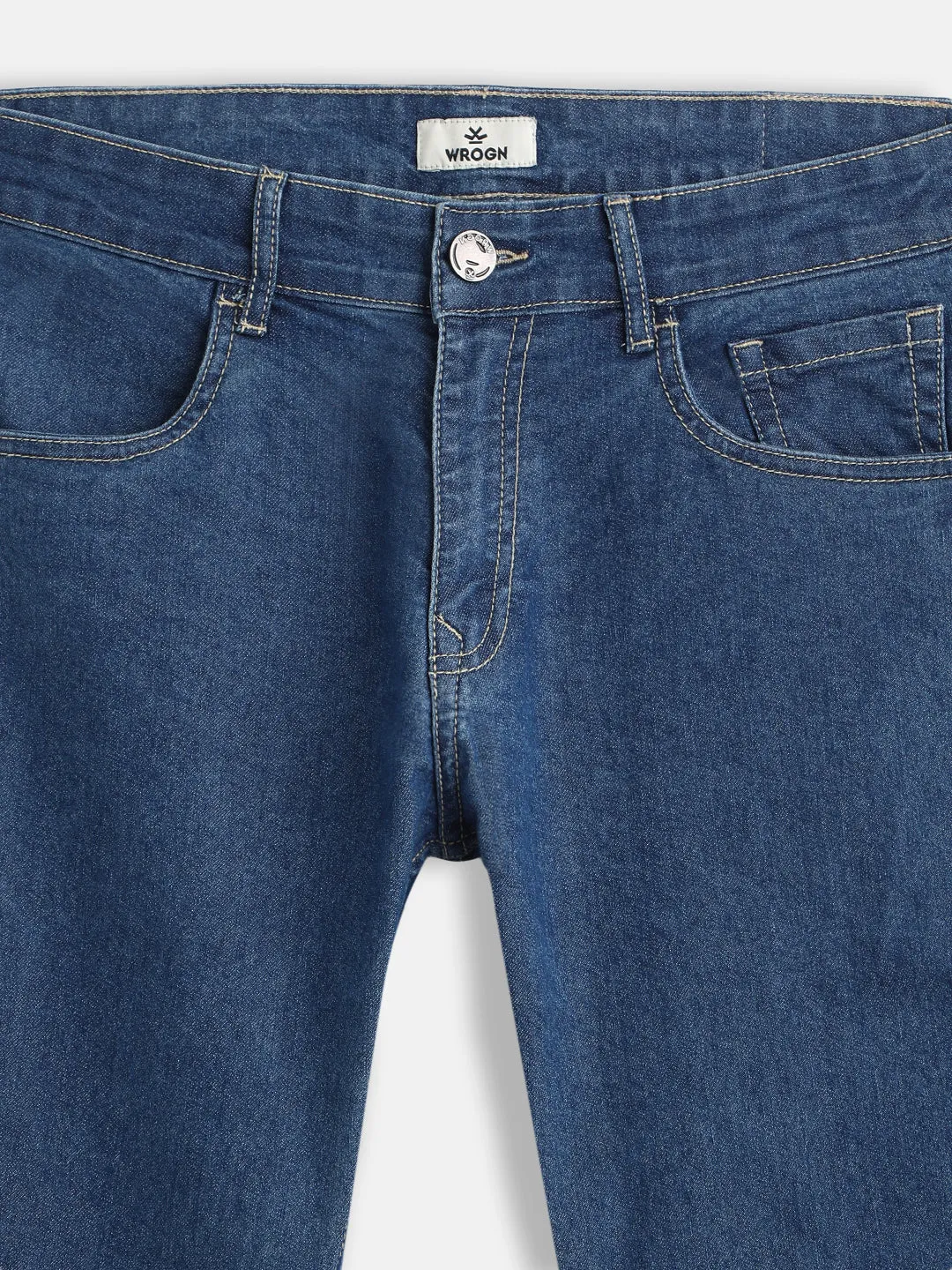 Sleek Slim Fit Light Blue Jeans sold by Wrogn product image thumbnail 3