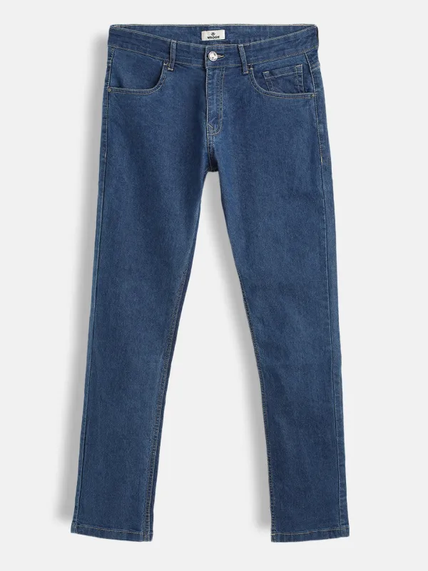 Sleek Slim Fit Light Blue Jeans made by Wrogn