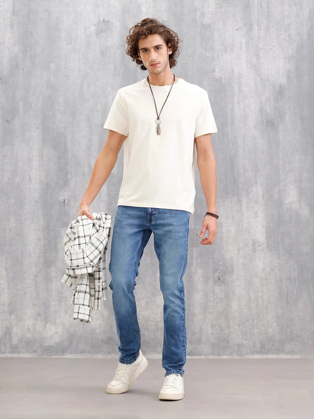 Slim Fit Mid Washed Jeans I Mid Blue sold by Wrogn product image thumbnail 2
