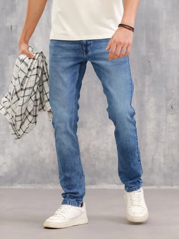 Slim Fit Mid Washed Jeans I Mid Blue made by Wrogn