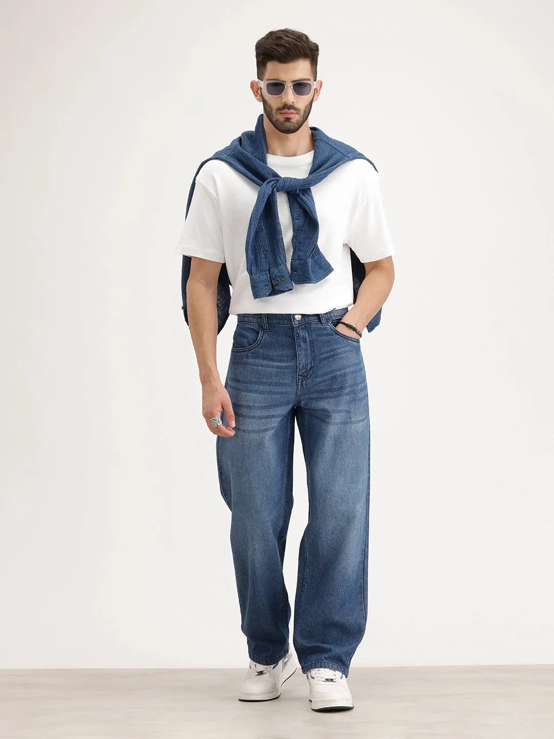 Loose Fit Denim Jeans | Light Blue sold by Wrogn product image thumbnail 2