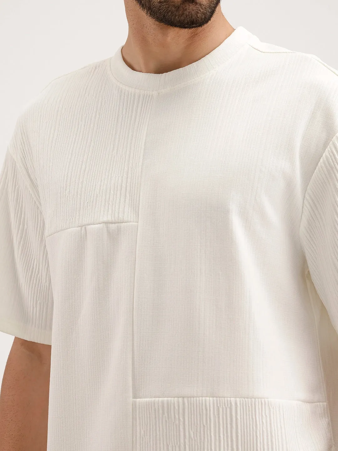 Oversized Cut & Sew T-Shirt | White sold by Wrogn product image thumbnail 5