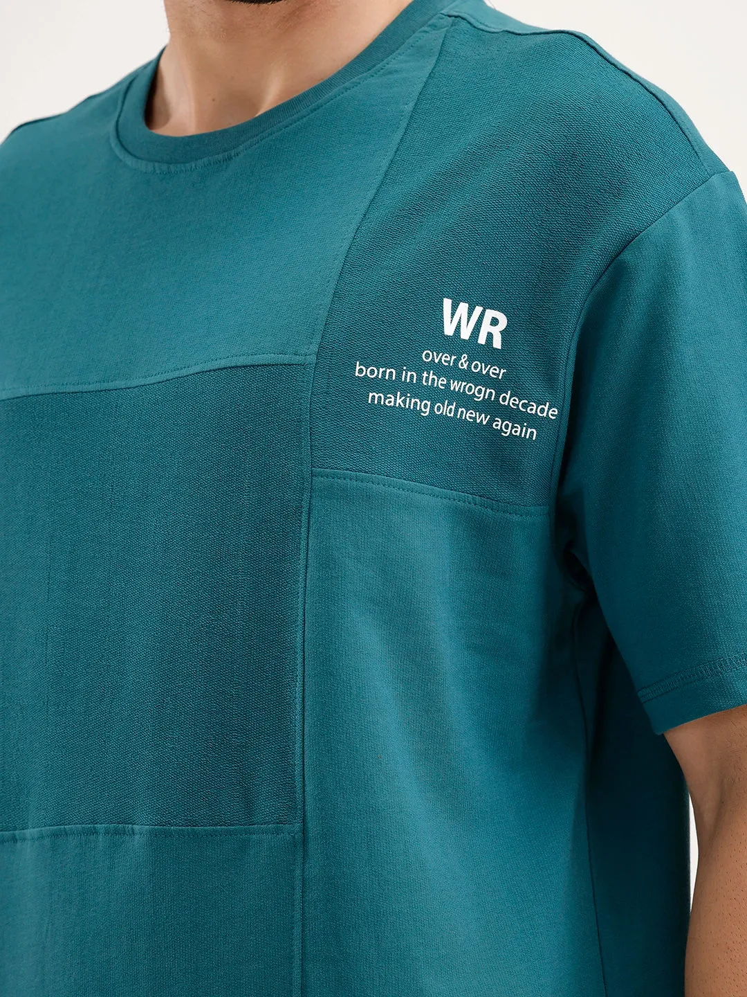 Oversized Cut & Sew T-Shirt | Green sold by Wrogn product image thumbnail 5