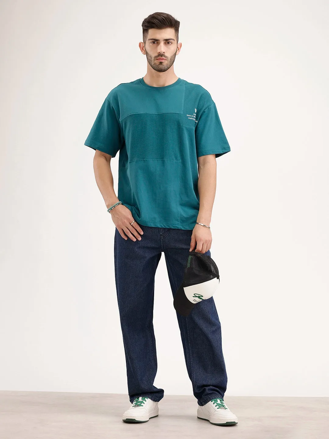 Oversized Cut & Sew T-Shirt | Green sold by Wrogn product image thumbnail 2
