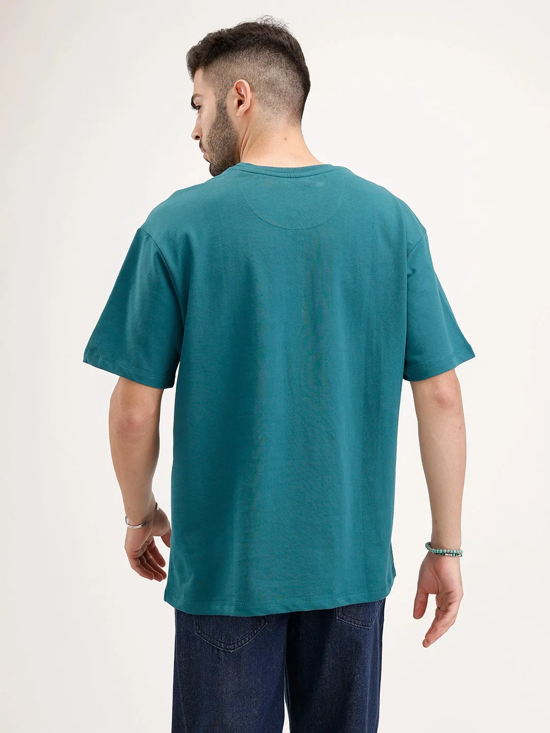 Oversized Cut & Sew T-Shirt | Green sold by Wrogn product image thumbnail 3