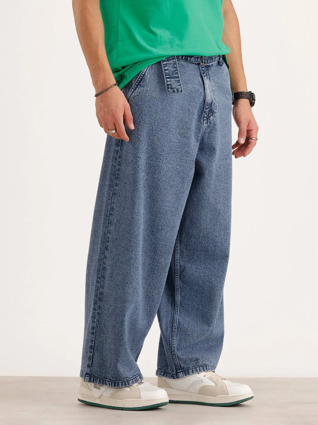 Baggy Fit Denim Jeans | Blue sold by Wrogn product image thumbnail 4