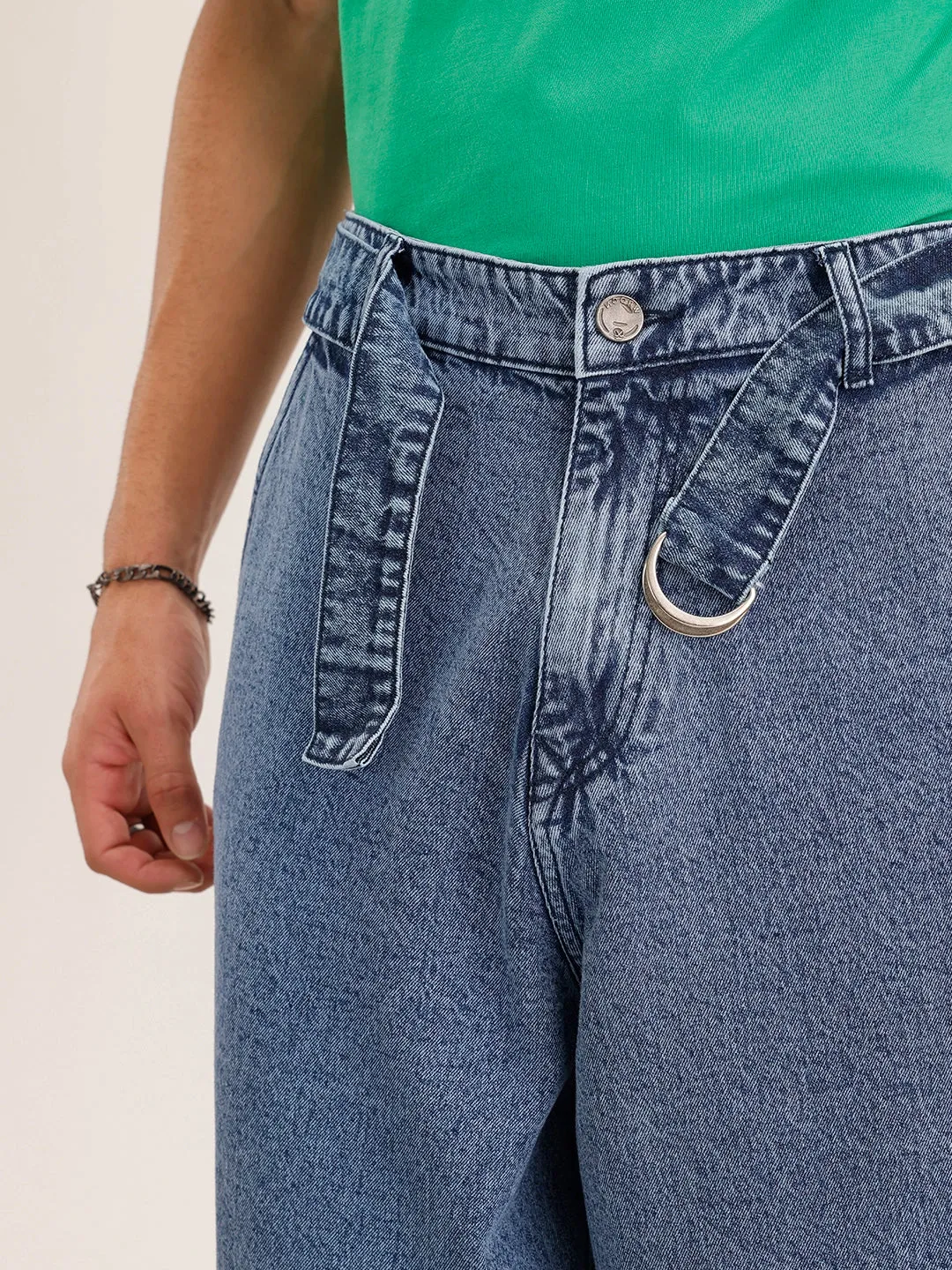 Baggy Fit Denim Jeans | Blue sold by Wrogn product image thumbnail 5