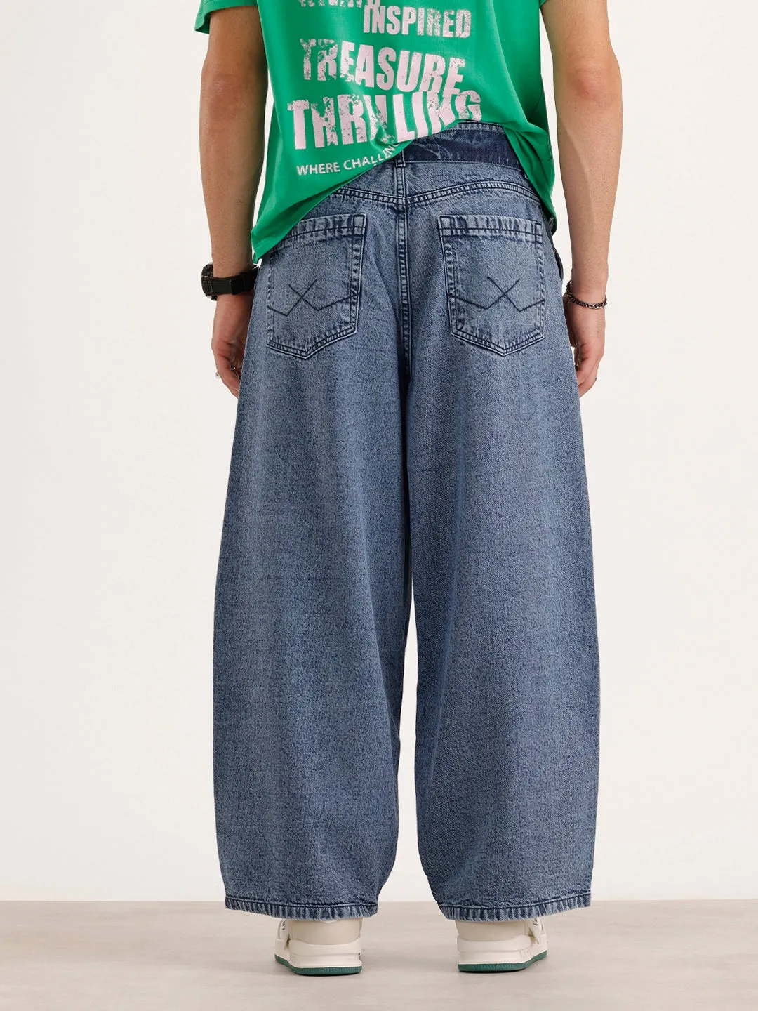 Baggy Fit Denim Jeans | Blue sold by Wrogn product image thumbnail 3